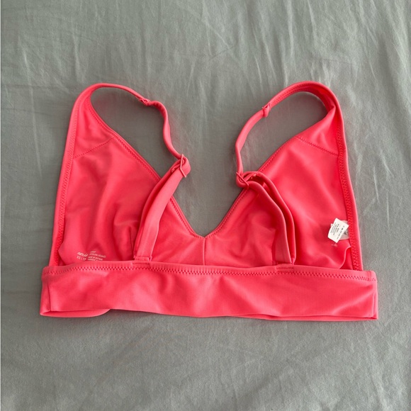 Neon pink triangle bikini top from aerie - Picture 2 of 3